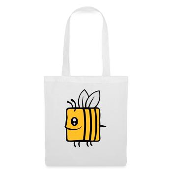 Square little cute bee - Tote Bag - white - Front