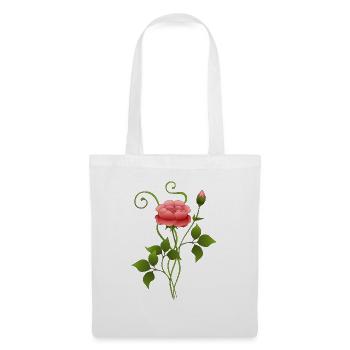 Fleur - Sac en tissu - blanc - Devant
