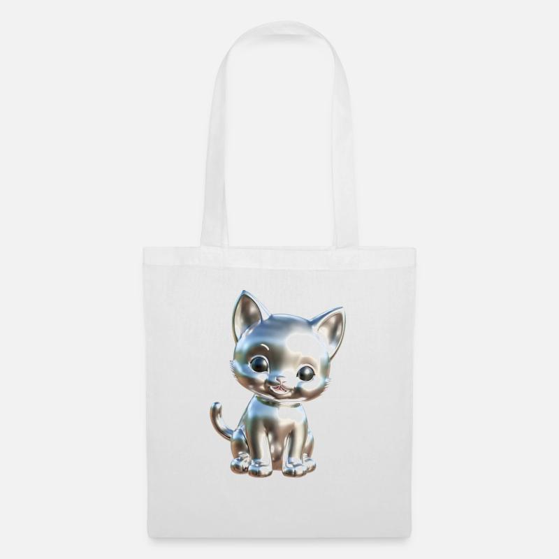 Chrome Chat Mignon Argent Mignon - Sac en tissu - blanc