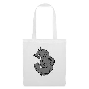 Loup fort - Sac en tissu - blanc - Devant