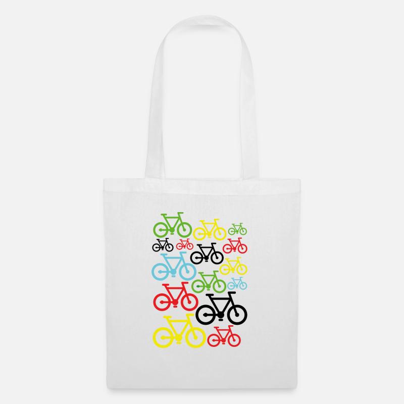 Fahrrad Farben bunt - Stoffbeutel - Weiß