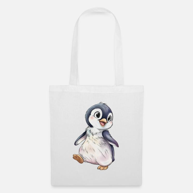 Niedlicher Pinguin - Stoffbeutel - Weiß