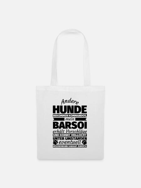 Barsoi Hund Geschenke - Stoffbeutel - Weiß