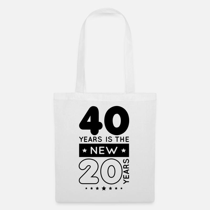 40 Jahre Jubiläum - Stoffbeutel - Weiß