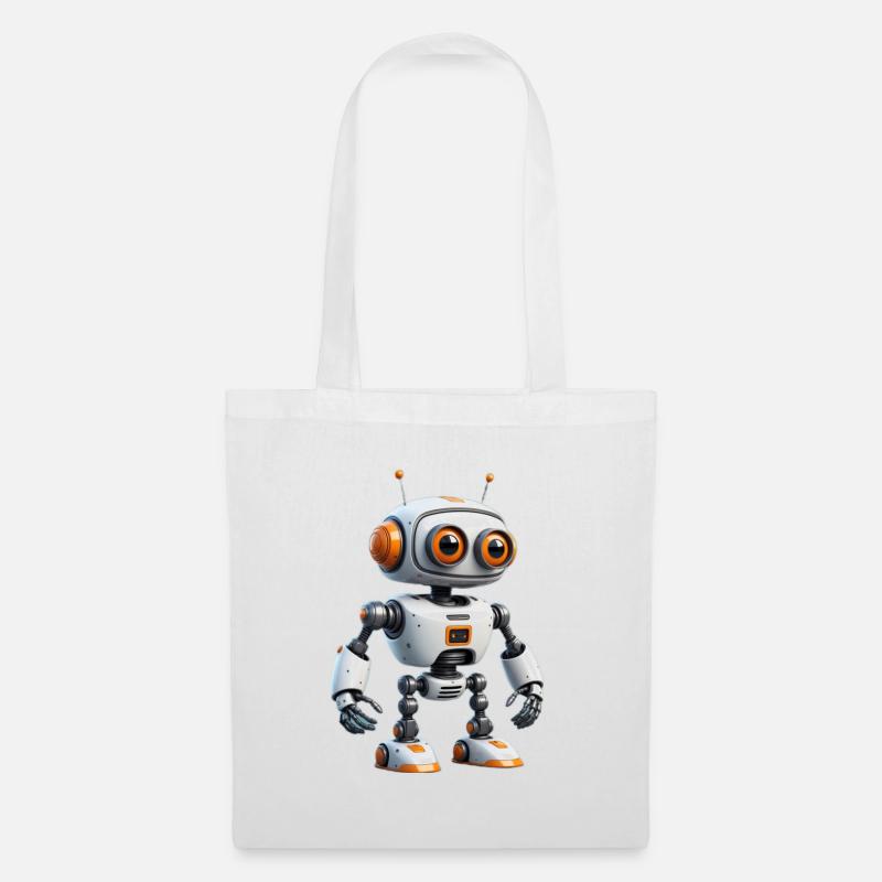 Kleiner Robo-Entdecker - Stoffbeutel - Weiß