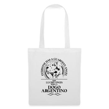 DOGO ARGENTINO Guardian Angel Hund Spruch Wilsigns - Stoffbeutel - Weiß - Vorne