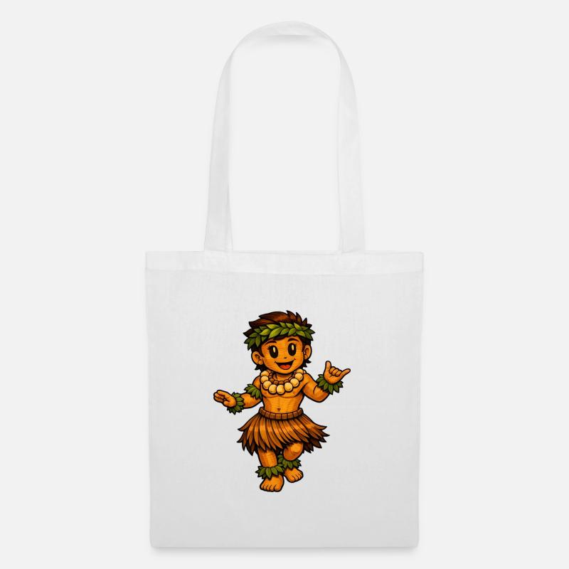 Hula-Tänzer Hawaii-Stil - Stoffbeutel - Weiß