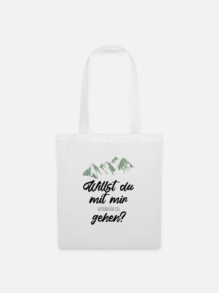 Wandern Witziger Spruch Geschenkidee für Wanderer - Stoffbeutel - Weiß