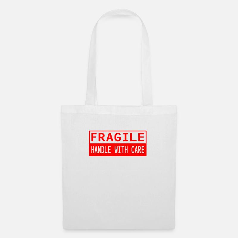fragil - Stoffbeutel - Weiß