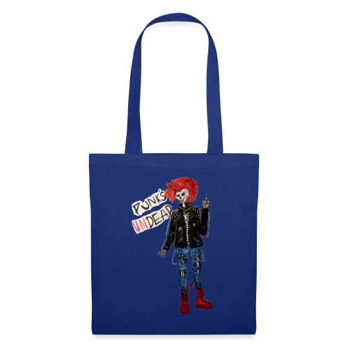PUNK'S UNDEAD skeleton drawing - Tote Bag