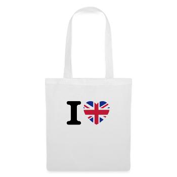I love UK - Sac en tissu - blanc - Devant