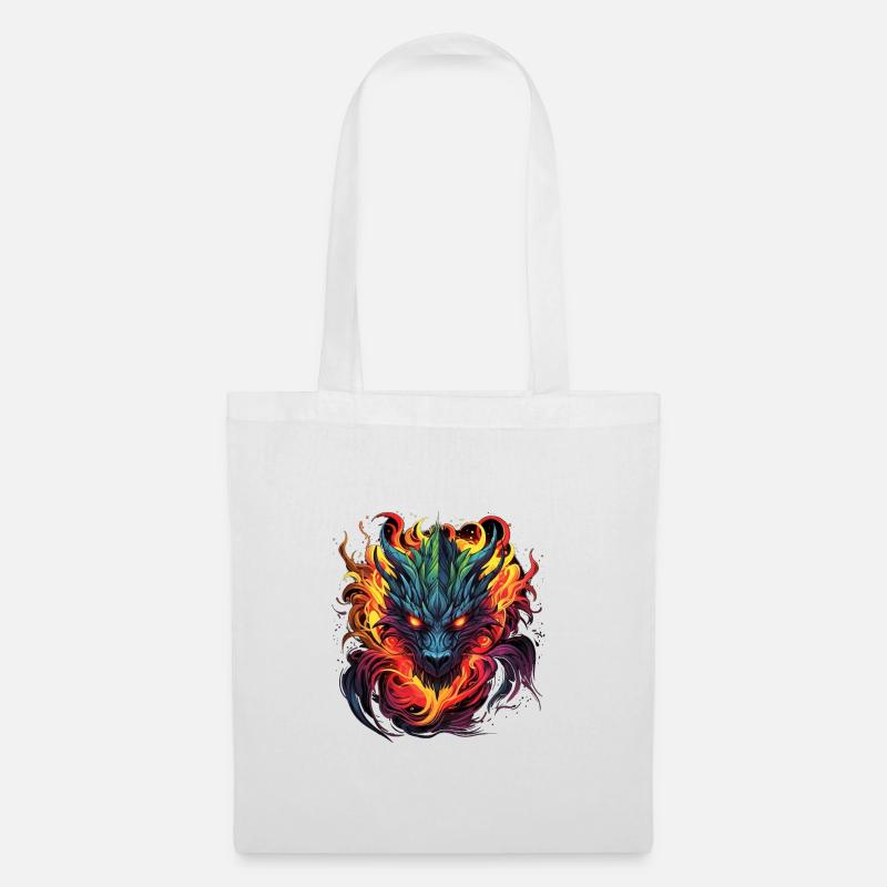 Feuerdrache - Stoffbeutel - Weiß