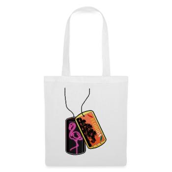 Dog tag FLORIDA Flamingo Beach - Tote Bag - white - Front