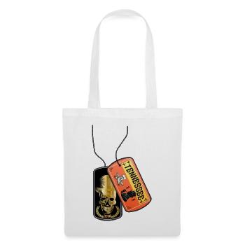 Plaque d’identité Tennessee crâne doré - Sac en tissu - blanc - Devant