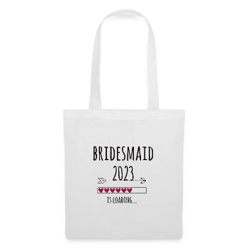 Bridesmaid 2023 Hochzeit Team Bride Geschenk - Stoffbeutel - Weiß - Vorne