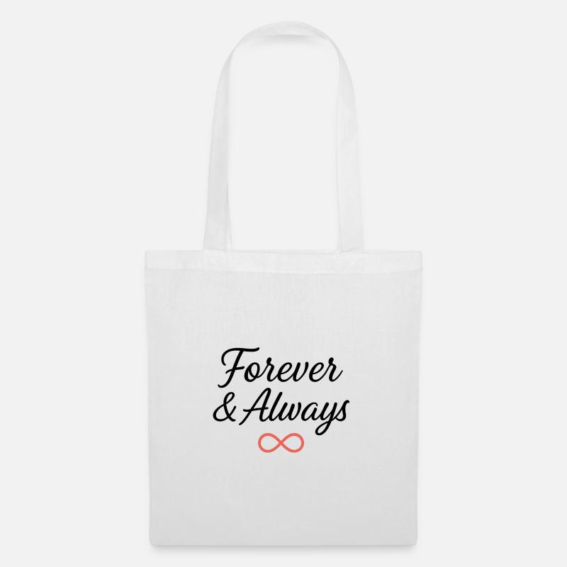 Conception de typographie de symbole de l’infini éternel - Sac en tissu - blanc