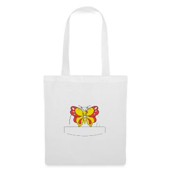 papillon coloré | Champ d’écriture >vectorgraphique - Sac en tissu - blanc - Devant