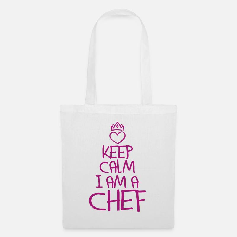 Keep Calm Chefkoch cool Chefkoch Geschenk - Stoffbeutel - Weiß