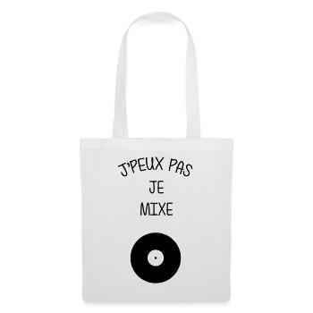 Mixer / DJ / Musique / Electro / Techno / Mix - Sac en tissu - blanc - Devant