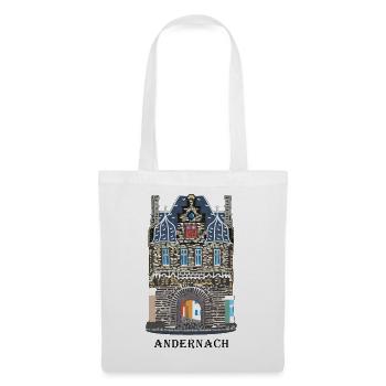 Andernach, kultiges Rheintor, Deutschland - Stoffbeutel - Weiß - Vorne