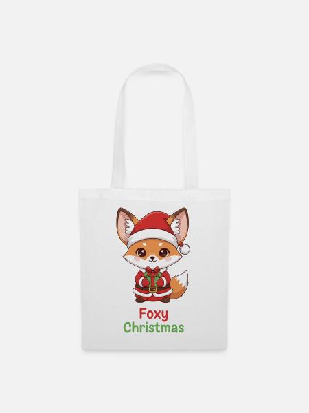 Foxy Christmas Gift Fox - Stoffbeutel - Weiß