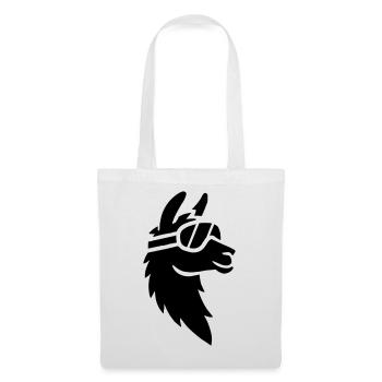 Llama with ski goggles - Tote Bag - white - Front
