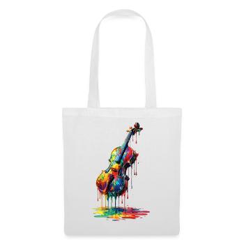Violin with dripping paint - Tote Bag - white - Front