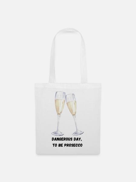 Prosecco Gläser - Stoffbeutel - Weiß