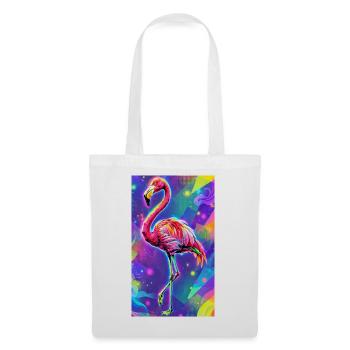 Flamant - Sac en tissu - blanc - Devant