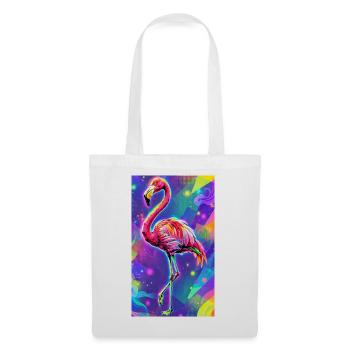 Flamant - Sac en tissu - blanc - Devant