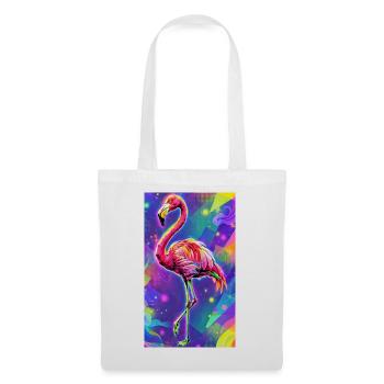 Flamant - Sac en tissu - blanc - Devant
