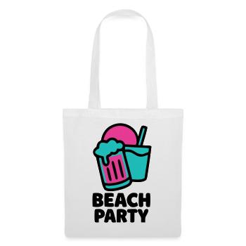 Beach Party Bierkruege Logo - Stoffbeutel - Weiß - Vorne