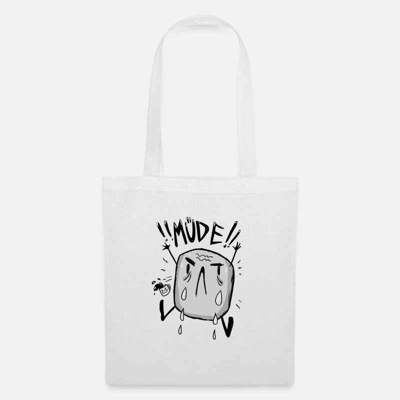 MÜDE!!! - Stoffbeutel - Weiß