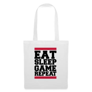 eat sleep game repeat - Stoffbeutel - Weiß - Vorne