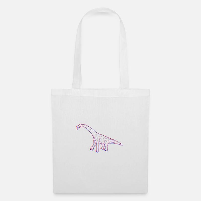 Diplodocus 3D - Stoffbeutel - Weiß