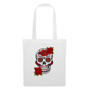 Crâne Mexique - Sac en tissu - blanc - Devant
