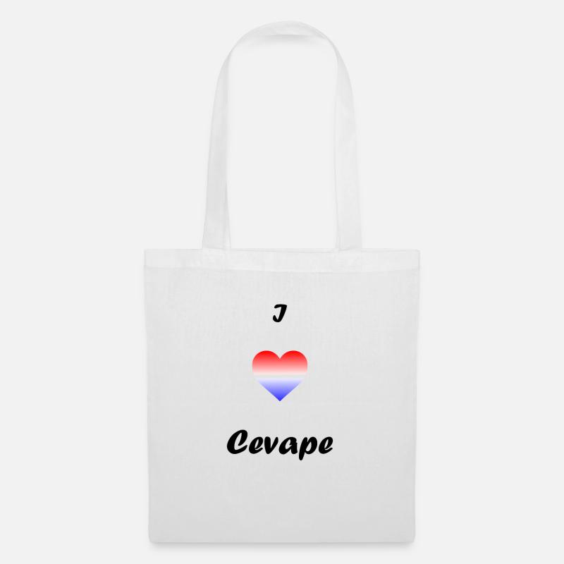 I love Cevape - Stoffbeutel - Weiß