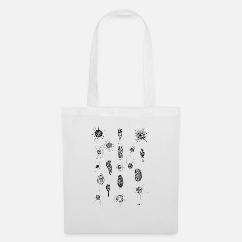 PLANKTON_01(Series: Under the Microscope) - Tote Bag - white