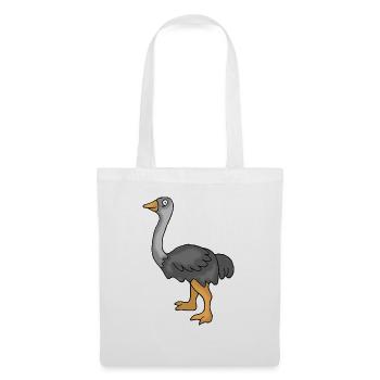 Strauß / Emu - Stoffbeutel - Weiß - Vorne