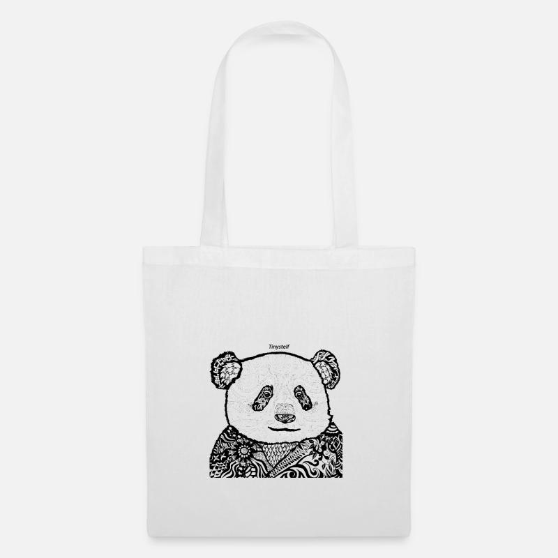 PANDA MANDALAS - Stoffbeutel - Weiß