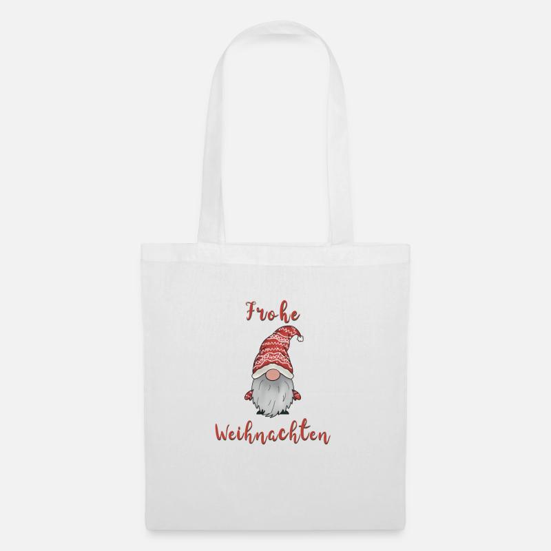 Weihnachtsgnom - Stoffbeutel - Weiß