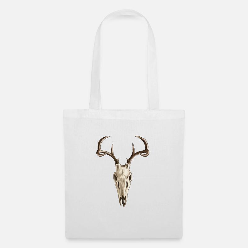 Deer Skull - Stoffbeutel - Weiß
