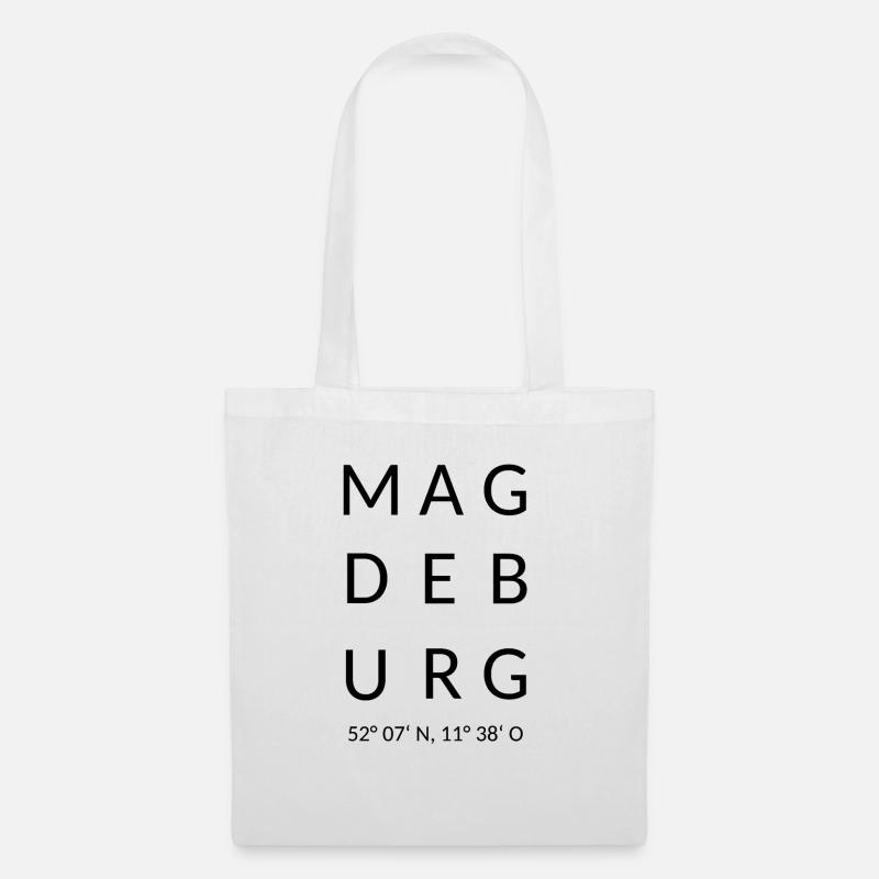 Magdeburg Schriftzug - Stoffbeutel - Weiß