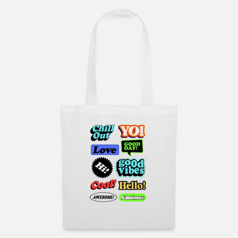Comic graffiti speech bubbles - Tote Bag - white