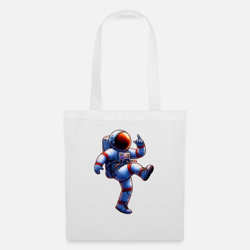 Astronaut Heureux - Sourire Dans L'Espace - Sac en tissu - blanc