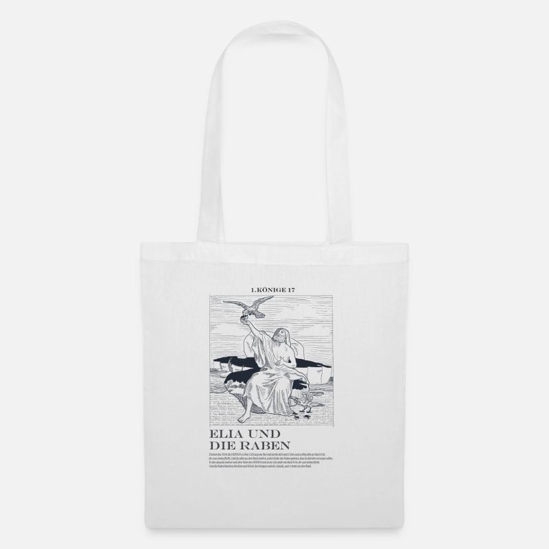 Elijah and the Ravens - Tote Bag - white