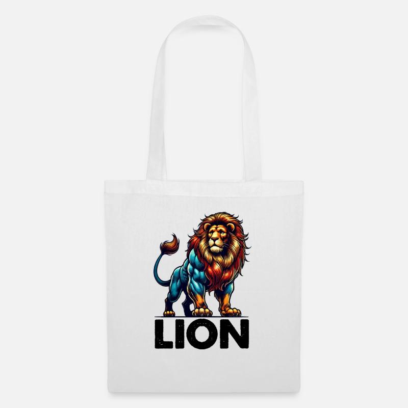 lion tier - Stoffbeutel - Weiß