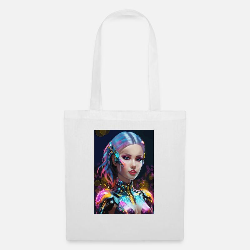 Cyberpunk-Avatar - Stoffbeutel - Weiß