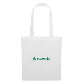 Heartbeat Swimmer - Diver Water Sports Athlete - Tote Bag - white - Front