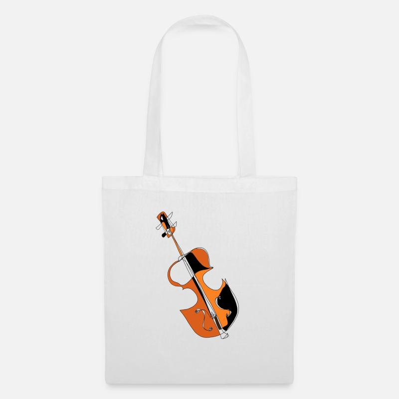Violine - Stoffbeutel - Weiß